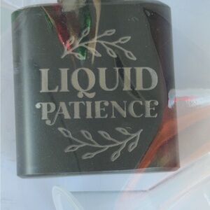 Liquid Patience Black Mini Flask with Keychain